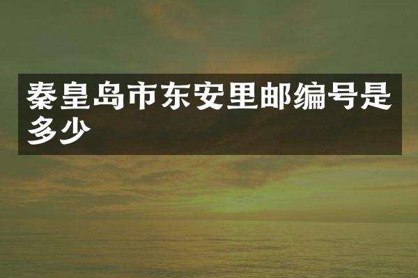 秦皇岛市东安里邮编号是多少
