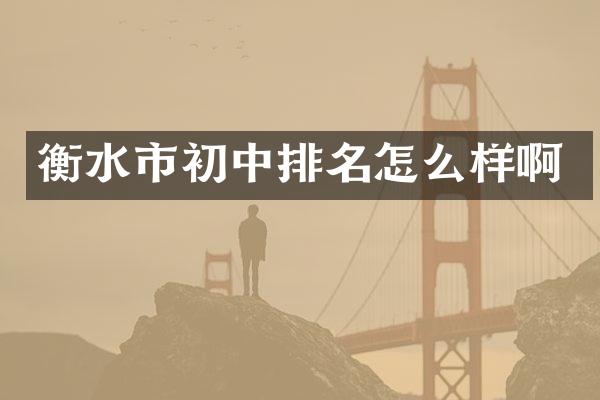 衡水市初中排名怎么样啊