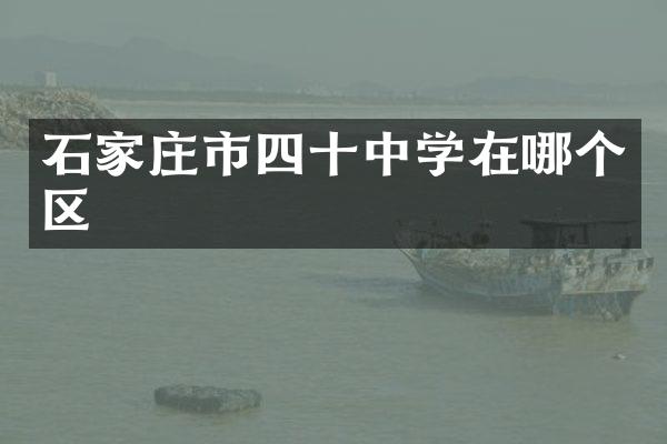 石家庄市四十中学在哪个区