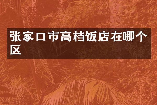 张家口市高档饭店在哪个区