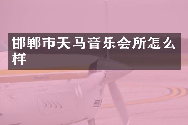邯郸市天马音乐会所怎么样