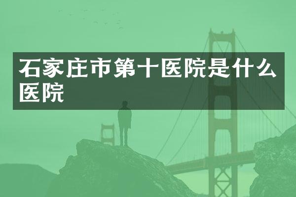 石家庄市第十医院是什么医院