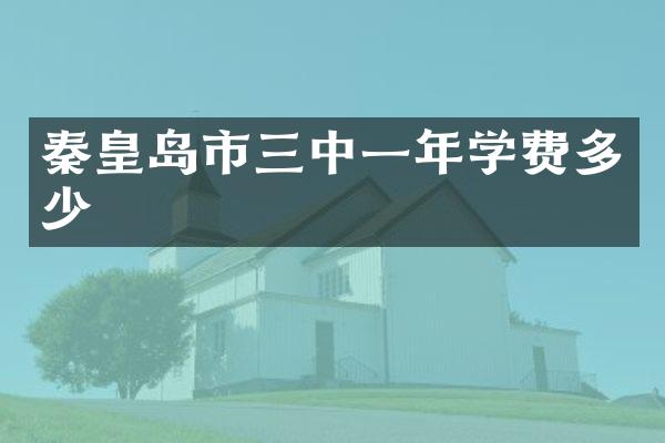 秦皇岛市三中一年学费多少