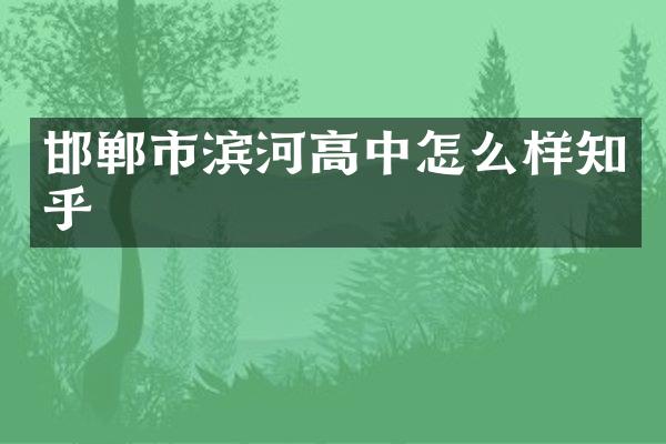 邯郸市滨河高中怎么样知乎