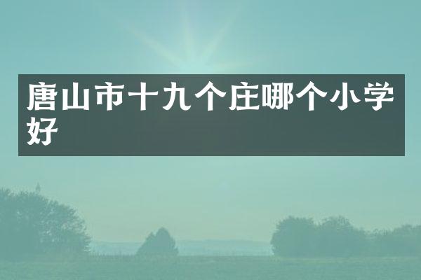 唐山市十九个庄哪个小学好