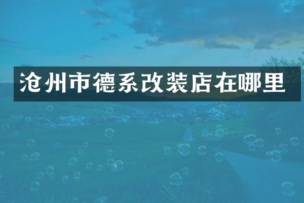 沧州市德系改装店在哪里