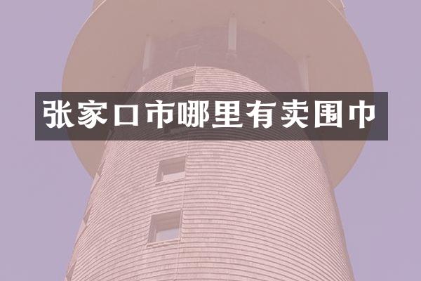 张家口市哪里有卖围巾
