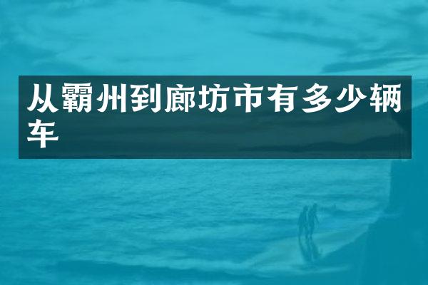 从霸州到廊坊市有多少辆车