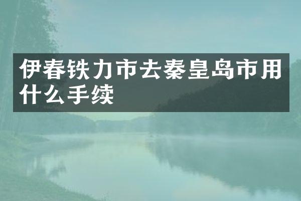 伊春铁力市去秦皇岛市用什么手续