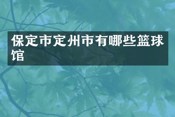 保定市定州市有哪些篮球馆