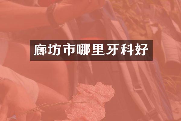 廊坊市哪里牙科好