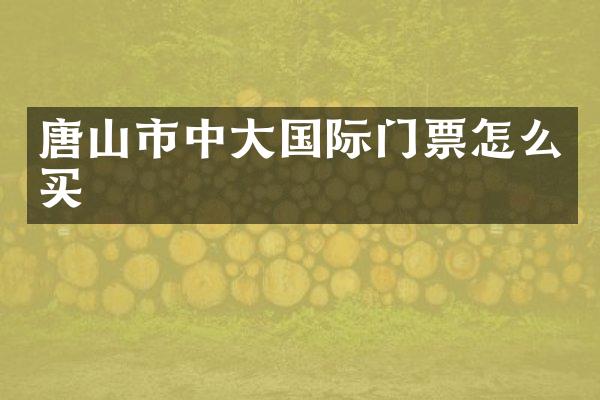 唐山市中大国际门票怎么买