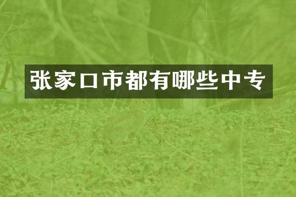 张家口市都有哪些中专