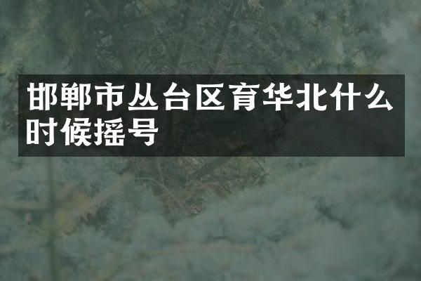 邯郸市丛台区育华北什么时候摇号