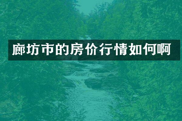 廊坊市的房价行情如何啊