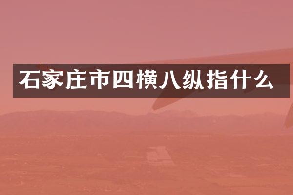 石家庄市四横八纵指什么