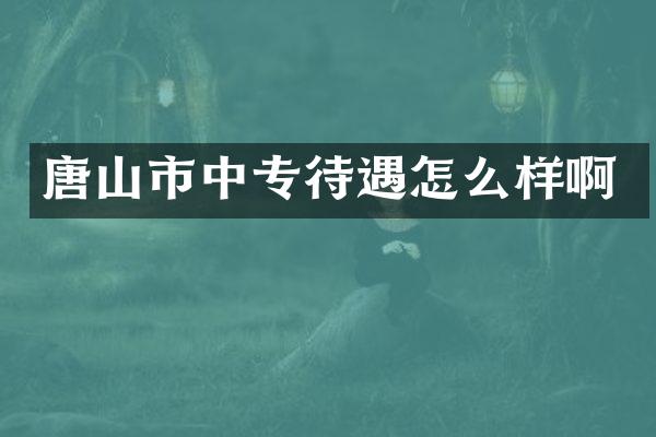 唐山市中专待遇怎么样啊