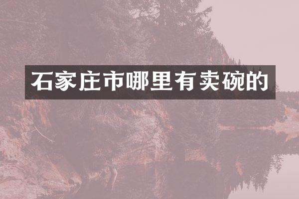 石家庄市哪里有卖碗的