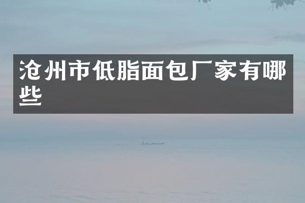 沧州市低脂面包厂家有哪些