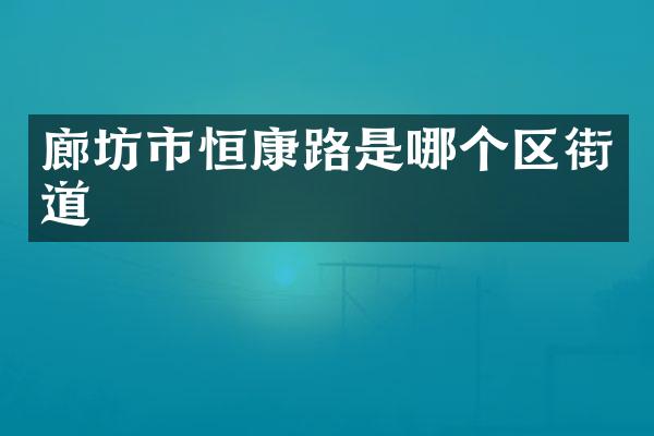 廊坊市恒康路是哪个区街道