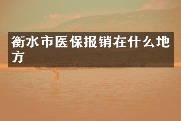 衡水市医保报销在什么地方