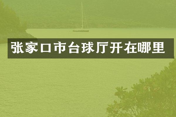 张家口市台球厅开在哪里