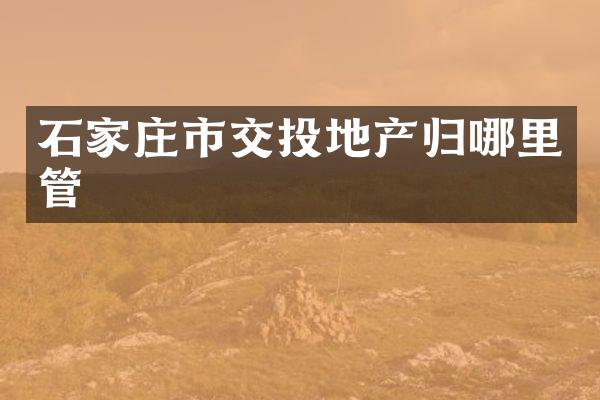 石家庄市交投地产归哪里管