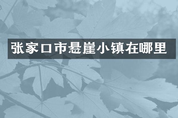 张家口市悬崖小镇在哪里