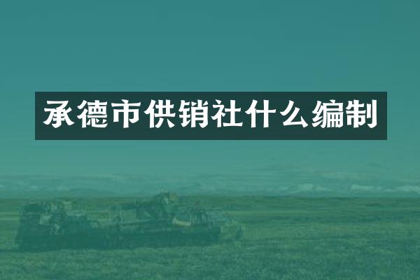 承德市供销社什么编制