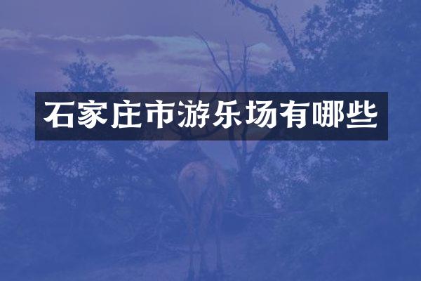 石家庄市游乐场有哪些