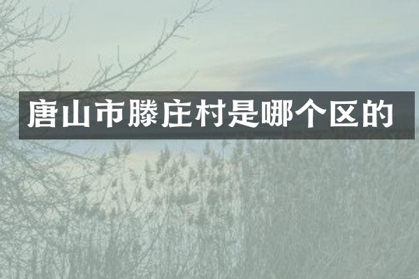 唐山市滕庄村是哪个区的