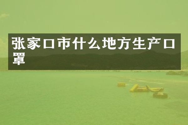 张家口市什么地方生产口罩