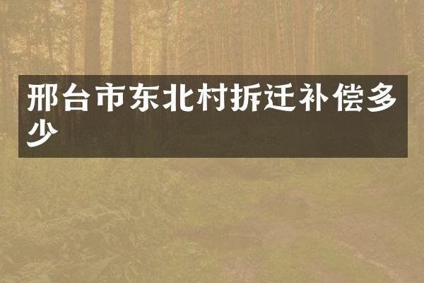 邢台市东北村拆迁补偿多少