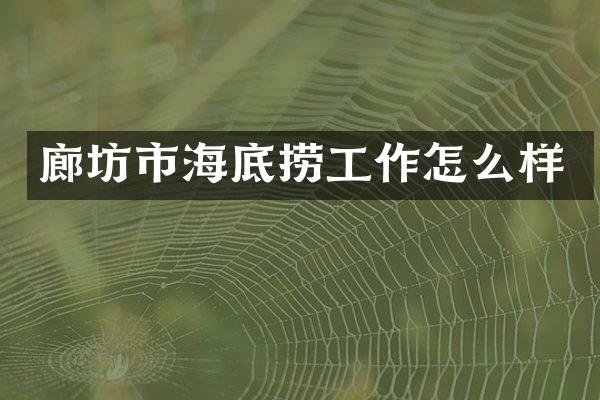 廊坊市海底捞工作怎么样