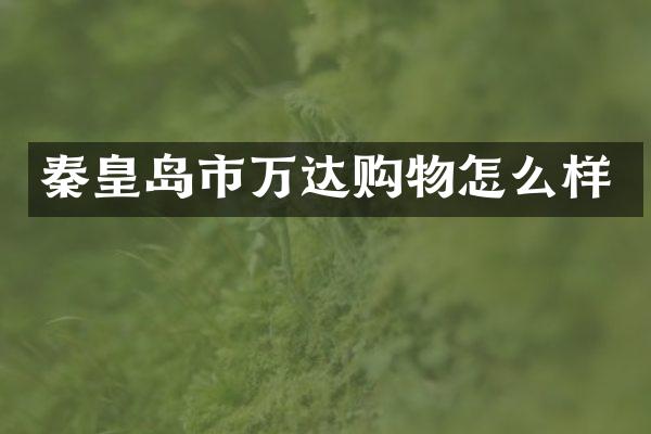 秦皇岛市万达购物怎么样