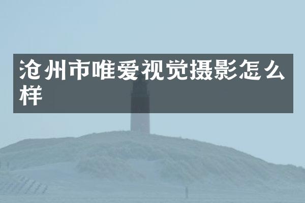 沧州市唯爱视觉摄影怎么样