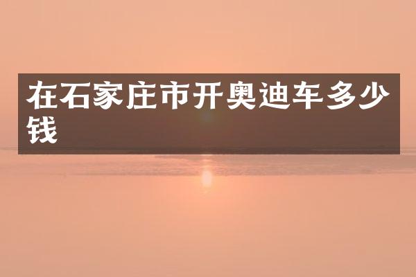 在石家庄市开奥迪车多少钱