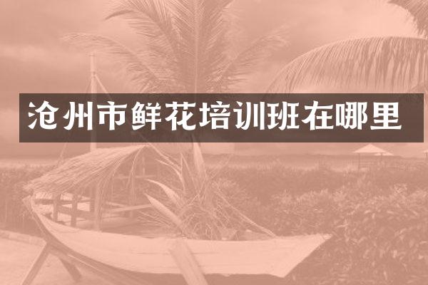 沧州市鲜花培训班在哪里
