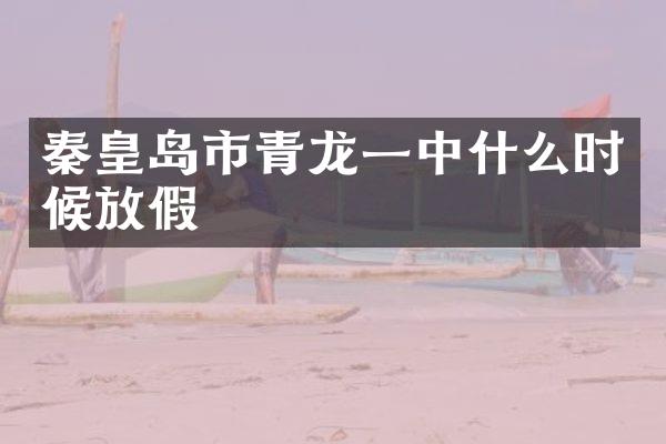 秦皇岛市青龙一中什么时候放假