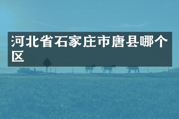 河北省石家庄市唐县哪个区