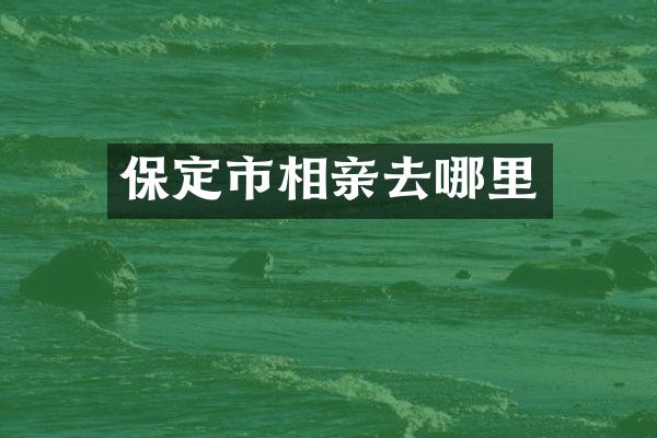 保定市相亲去哪里