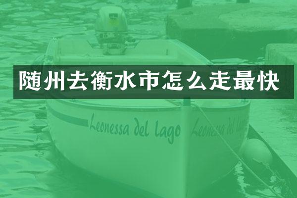 随州去衡水市怎么走最快