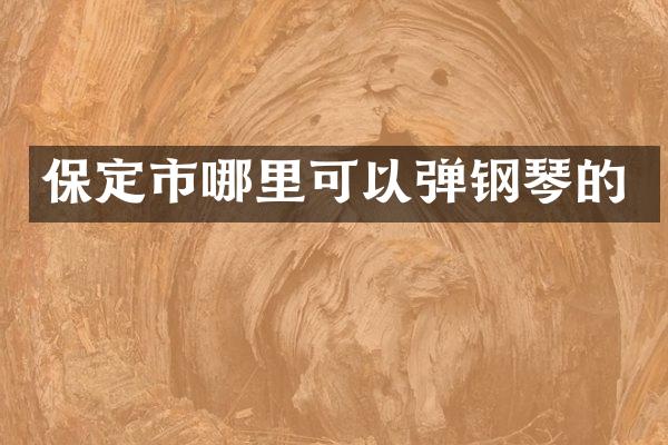 保定市哪里可以弹钢琴的