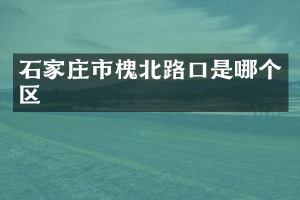 石家庄市槐北路口是哪个区