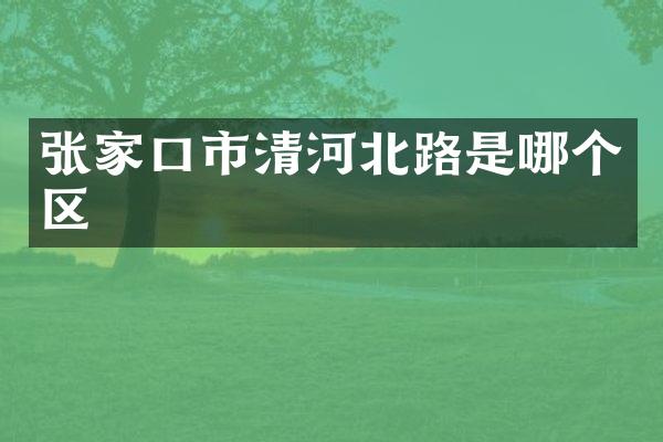 张家口市清河北路是哪个区