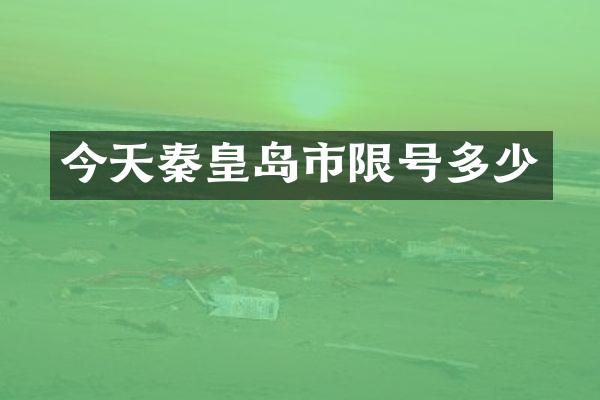 今天秦皇岛市限号多少