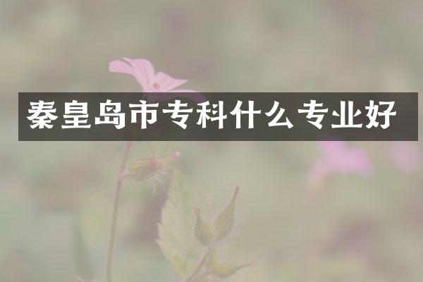 秦皇岛市专科什么专业好