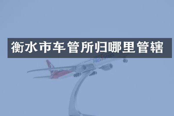衡水市车管所归哪里管辖