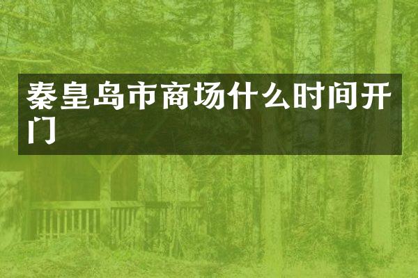 秦皇岛市商场什么时间开门