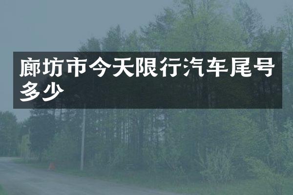 廊坊市今天限行汽车尾号多少